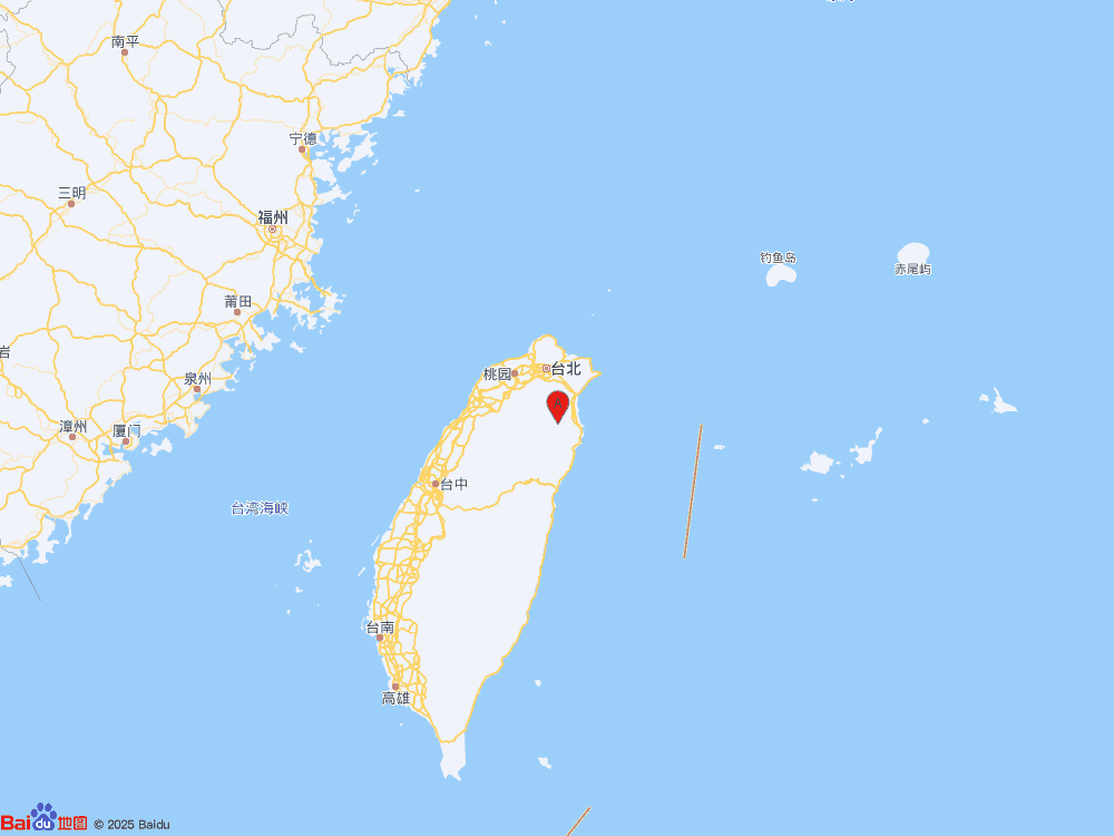 台湾宜兰县（北纬24.67度，东经121.66度）发生4.6级地震